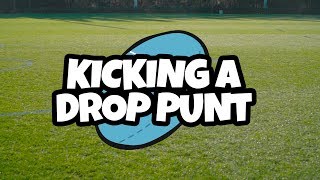 How to Play AFL  5 Kicking a Drop Punt [upl. by Notlil]