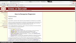 Plagiarism Tutorial 1 [upl. by Croix]