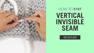 How to Knit Vertical Invisible Seam [upl. by Otilesoj]