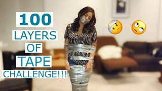 100 LAYERS OF DUCT TAPE CHALLENGE [upl. by Ahsinan]