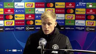 quotWe are Man Utd we need to improvequot Donny van de Beek speaks after Istanbul Basaksehir 21 Man Utd [upl. by Spracklen]