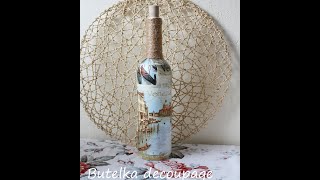 Butelka decoupage krok po kroku Wenecja DIY [upl. by Ines87]