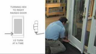 Adjusting a Frenchwood Outswing Patio Door  Andersen Windows [upl. by Emelin773]