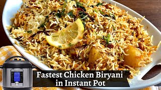 Quickest Chicken Biryani Recipe in Instant Pot  Dum Biryani Instant Pot  The Home Maker Baker [upl. by Enyledam]