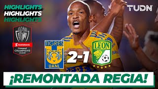 HIGHLIGHTS  Tigres 21 León  CONCACHAMPIONS 2023  Semis  TUDN [upl. by Atekihs]