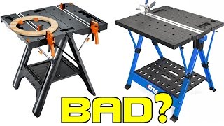 WORX VS KREG Folding Work Table Review  One WINNER One LOSER🌟 [upl. by Hahsi]