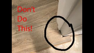 How to install laminate flooring around doors and cabinets [upl. by Juetta]