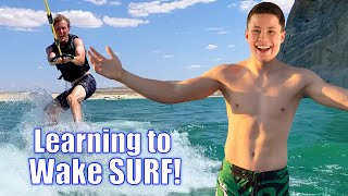 Learning to Wake SURF Bryton VS Ninja Daddy [upl. by Anilet379]