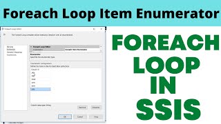 24 Foreach loop Item Enumerator in SSIS Example [upl. by Aneel425]