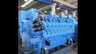 2400 kW  BIG ENGINE START BIG MTU DIESEL GENERATORGENSET  KES ENERGY [upl. by Ardek]