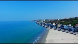 La côte de BoulogneSurMer  Visite guidée en drone 4K [upl. by Sonaj739]