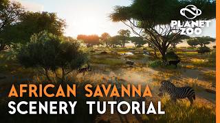 CREATING A SAVANNA IN PLANET ZOO Tutorial [upl. by Othe]