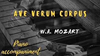 Ave Verum Corpus KARAOKE Piano accompaniment WA Mozart [upl. by Atlas]