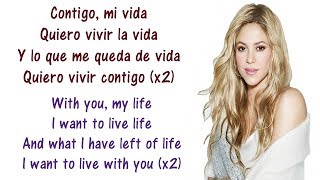 Shakira  Suerte Whenever Wherever Lyrics English and Spanish  Translation amp Meaning  Letras [upl. by Neitsirk]