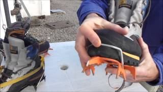 Fitting Petzl Leverlock Crampons to Climbing Boots [upl. by Aicsile843]