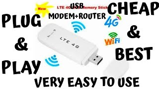 LTE 4G USB modem with wifi hotspot unboxing amp setup with charging adaptor [upl. by Ramoj]