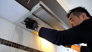 How Do I Replace My Old Kitchen Rangehood  DIY  Timelapse Video [upl. by Burnight]