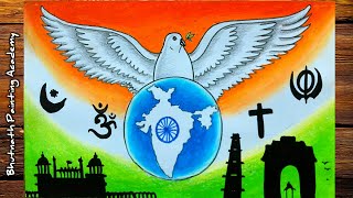 ek bharat shreshtha bharat drawing [upl. by Garges]