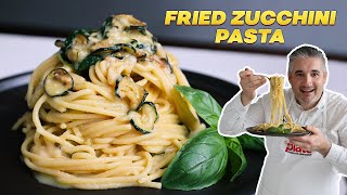 How to Make FRIED ZUCCHINI PASTA Like an Italian Spaghetti alla Nerano [upl. by Ahtela]