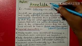 Phylum Annelida characters and classification explain [upl. by Nuhsyar]