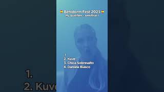 🇪🇸 Benidorm Fest 2025  My 4 qualifiers  semifinal 1  Spain Eurovision [upl. by Htelimay]