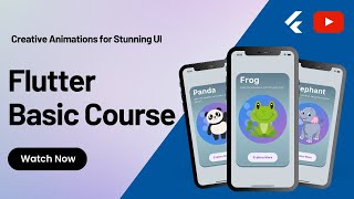 Flutter Animation Basic Course  Beginners Tutorial [upl. by Ahsimek]