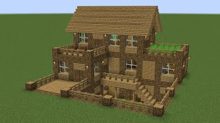 Minecraft  How to build a large survival house 4 [upl. by Seyah]