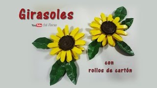 Girasoles con rollos de cartón  Sunflowers with cardboard rolls [upl. by Ytirahc]