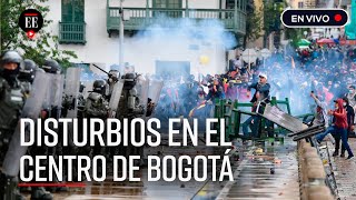 EN VIVO Paro Nacional en Bogotá Disturbios en el centro de la capital [upl. by Shantha]