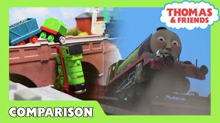 Henrys CRASH  Comparison  Thomas amp Friends  Scene Remake [upl. by Ycnay]