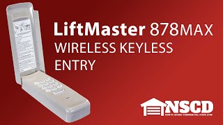 How to Program and Install the LiftMaster 878MAX wireless keyless Entry [upl. by Ecyaj]