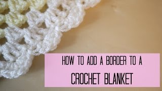 CROCHET How to add a crochet border scallopedshell edging  Bella Coco [upl. by Nelag]