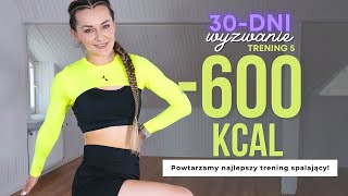 Wyzwanie LATO 🔥 5 Trening Interwałowy 600 kcal  Monika Kołakowska [upl. by Naihtsirc]