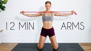 12 min UPPER BODY RESISTANCE BAND Workout At Home [upl. by Hahsia]