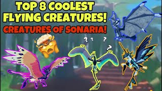 TOP 8 COOLESTBEST FLYING CREATURES Creatures of Sonaria [upl. by Sorel]