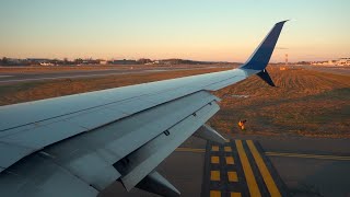 Full Flaps for Takeoff STUNNING Delta 737900ER Sunrise Takeoff Portland [upl. by Wedurn]