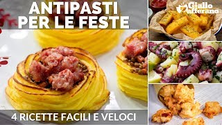 ANTIPASTI PER NATALE 4 IDEE FACILI E VELOCI [upl. by Rora]