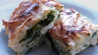 Ispanaklı Peynirli Börek  Peynirli Börek Tarifi  Ispanaklı Börek Nasıl Yapılır [upl. by Enetsuj315]