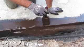 Concrete Slab Waterproofing using Liquid Rubber membrane [upl. by Naesar]