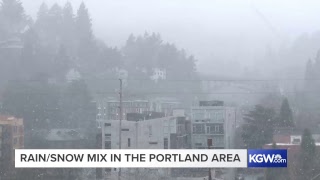 Live cams Snow falling in Portland area [upl. by Defant]