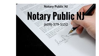 New Jersey Notary  How To Notarize a Document in NJ  6095313609  Find a Notary Public NJ [upl. by Derriey]