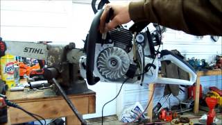 How to check ignition timing chainsaw [upl. by Hammel]