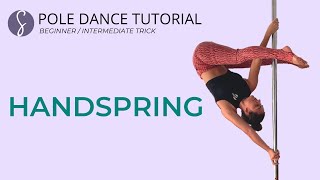 Pole Trick Tutorial Handspring Intermediate [upl. by Ivatts]