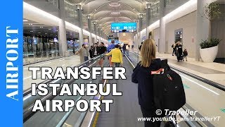 TRANSFER AT ISTANBUL Airport  Worlds Longest Transfer Walk at World´s Biggest Airport Travel info [upl. by Von]