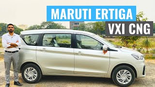 MARUTI ERTIGA VXI CNG REVIEW  NEW ERTIGA VXI CNG PRICE  INTERIOR  EXTERIOR  CARQUEST [upl. by Gehman3]