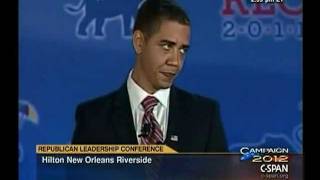 Obama Impersonator at Republican Leadership Conference [upl. by Aicul]