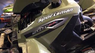 Polaris Sportsman 500 HO Wont Start  Flashing Hot  Pt1 [upl. by Deadman105]