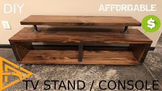 HOW TO MAKE AN AFFORDABLE TV STAND CONSOLE [upl. by Jennette57]