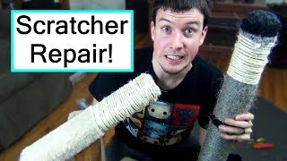 DIY Cat Scratcher Repair  CHEAP  EASY [upl. by Arimak]