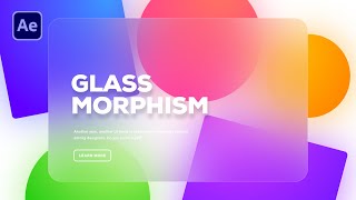 Glassmorphism Effect in After Effects  After Effects Tutorial [upl. by Andria411]